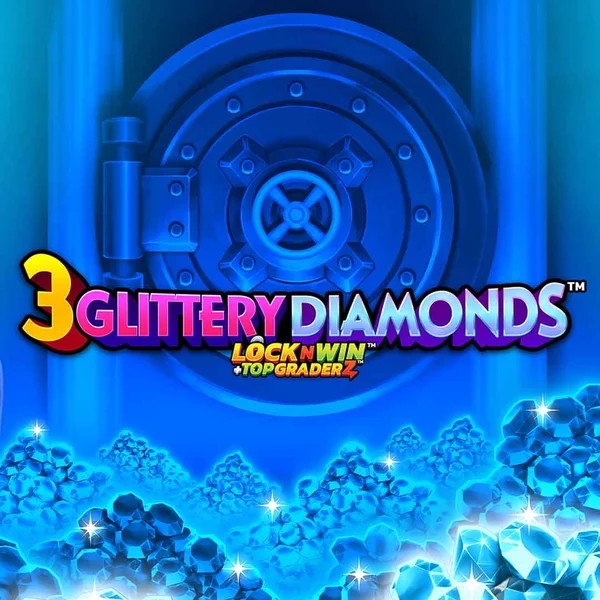 3 Glittery Diamonds by PearFiction Studios, showcased at casinova-kasino.fi – game logo